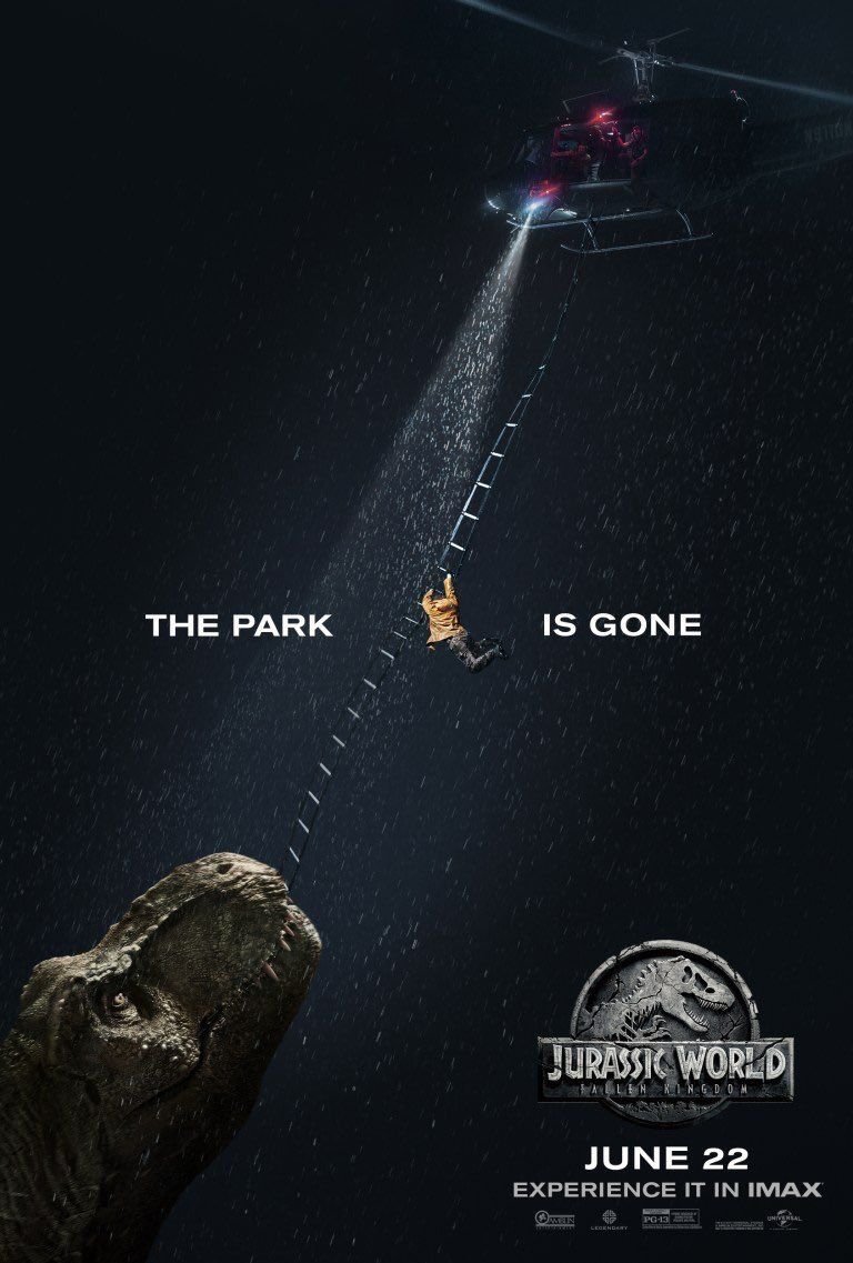 'Jurassic World: El Reino Caído': Nuevo póster IMAX "The Park is Gone" • En tu pantalla