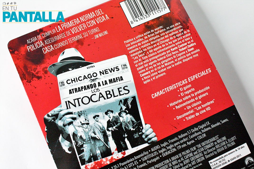 'Los Intocables de Eliot Ness': Llega un nuevo Steelbook de esta obra maestra • En tu pantalla