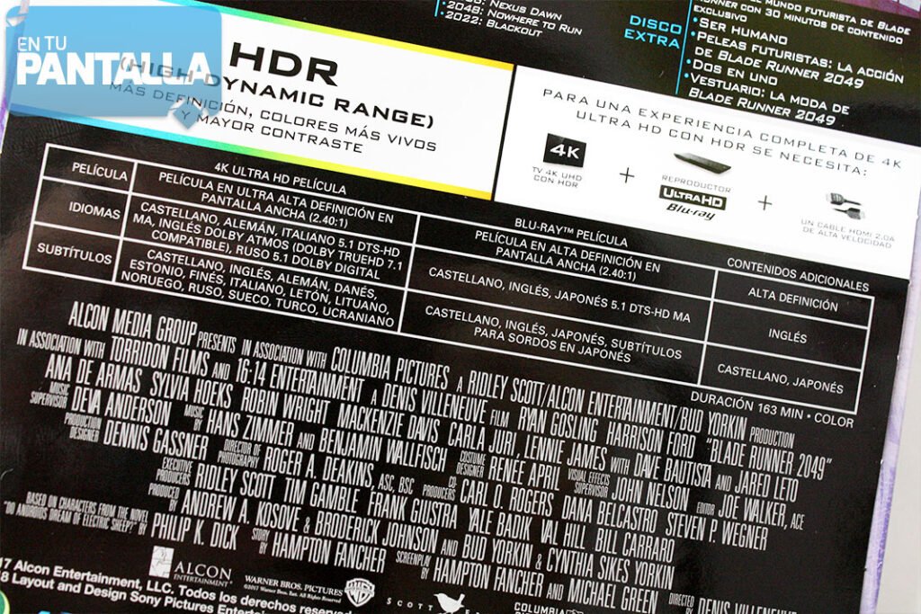 'Blade Runner 2049': Analizamos la edición 4K Ultra HD • En tu pantalla